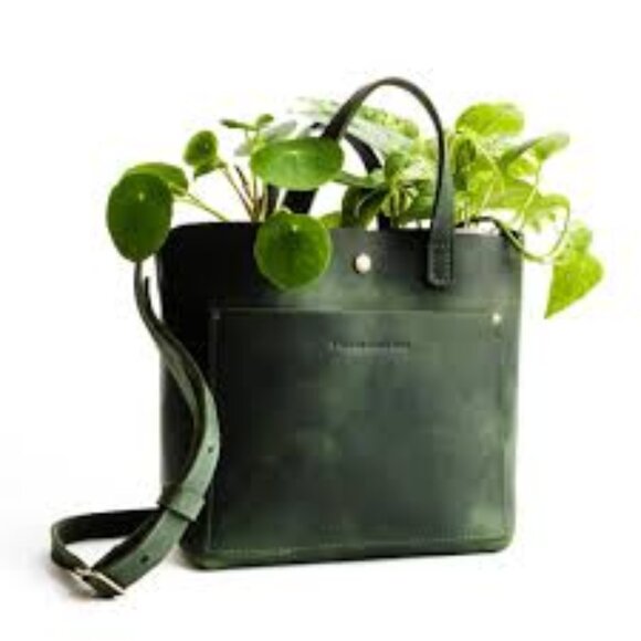 Portland Leather Goods Mini Snap Crossbody Tote Bag - Picture 1 of 13